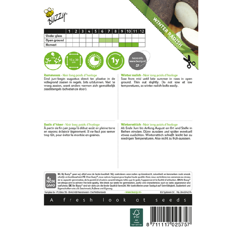 Buzzy Black Radish 002575 approx. 10 grams