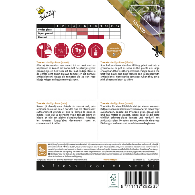 Buzzy® Pomodori, Indigo Rose Tomato (black)