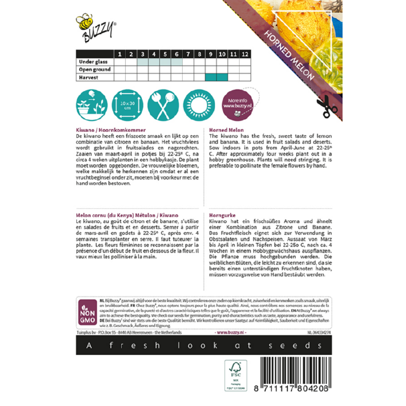 Buzzy® Xotica Kiwano, Horned Cucumber 080420