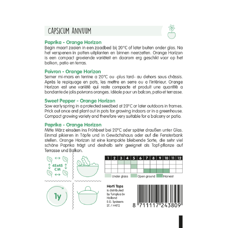 HT Paprika Orange Horizon 12438