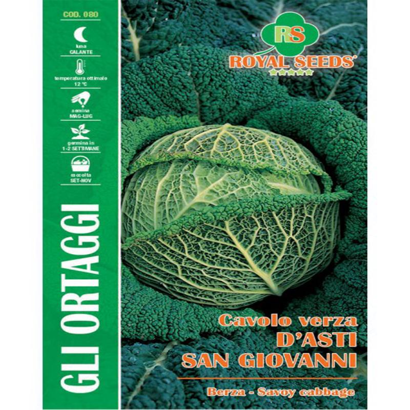 Cabbage Cavolo Verza Re Inverno 2 Approx. Seeds 8gm