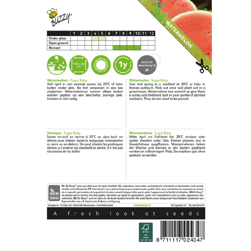 Buzzy Watermelon Sugar Baby 002434 approx. 2 grams