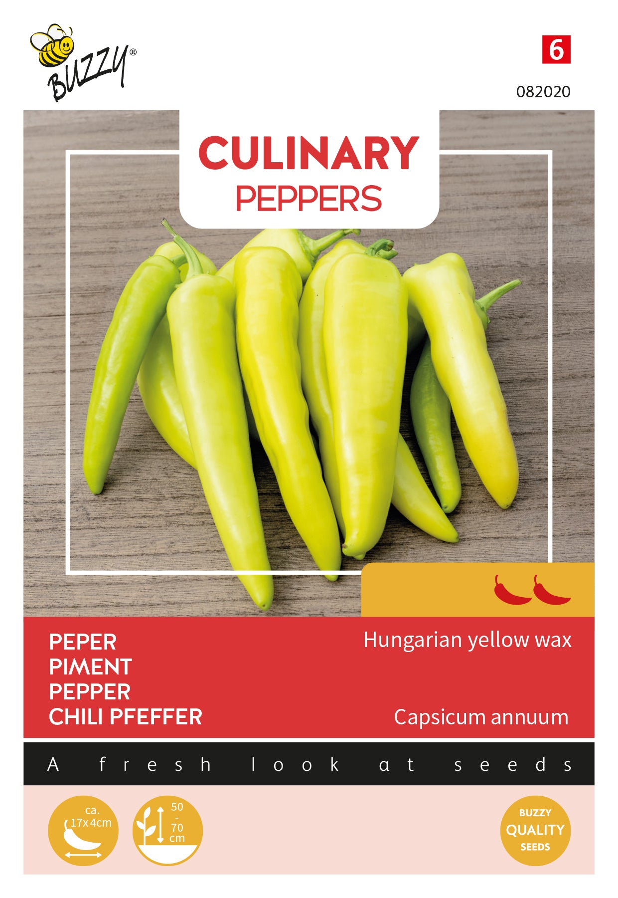 Buzzy® Culinary Peppers Hungarian yellow wax 082020 10 sds