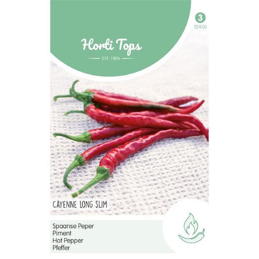 HT Pepper Cayenne long slim, Spanish long red 12450
