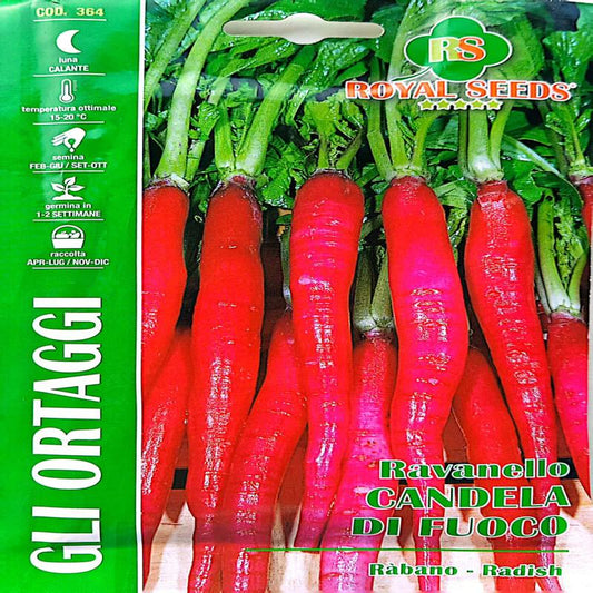 Royal Radish Candela Di Fuoco  Approx. Seeds 15gram