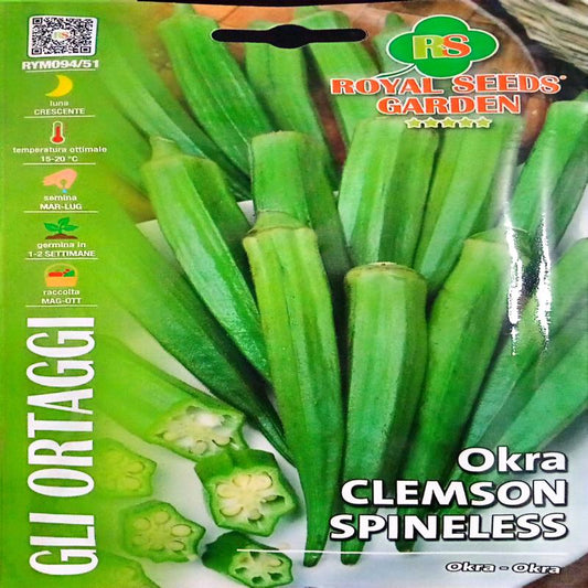Royal Okra Spineless GRAM-9 Approx. Seeds