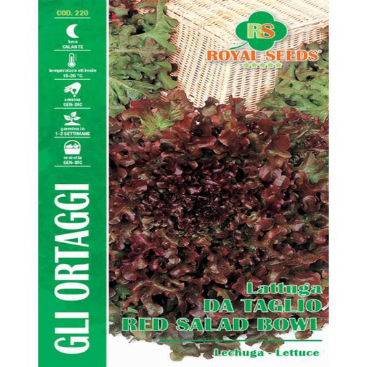 RED SALADBOWL CUTTING LETTUCE SEEDS crispy Approx. Seeds 6gm